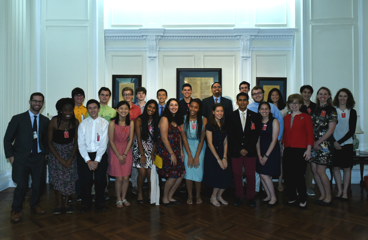 NSLI-Y cohort posing with secretary of education