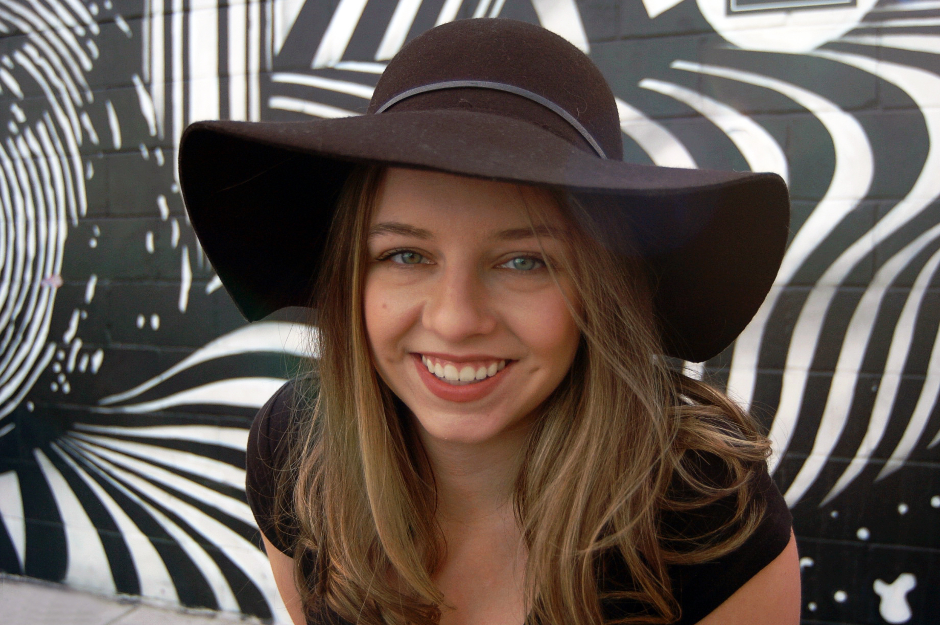 Freya wearing a hat.