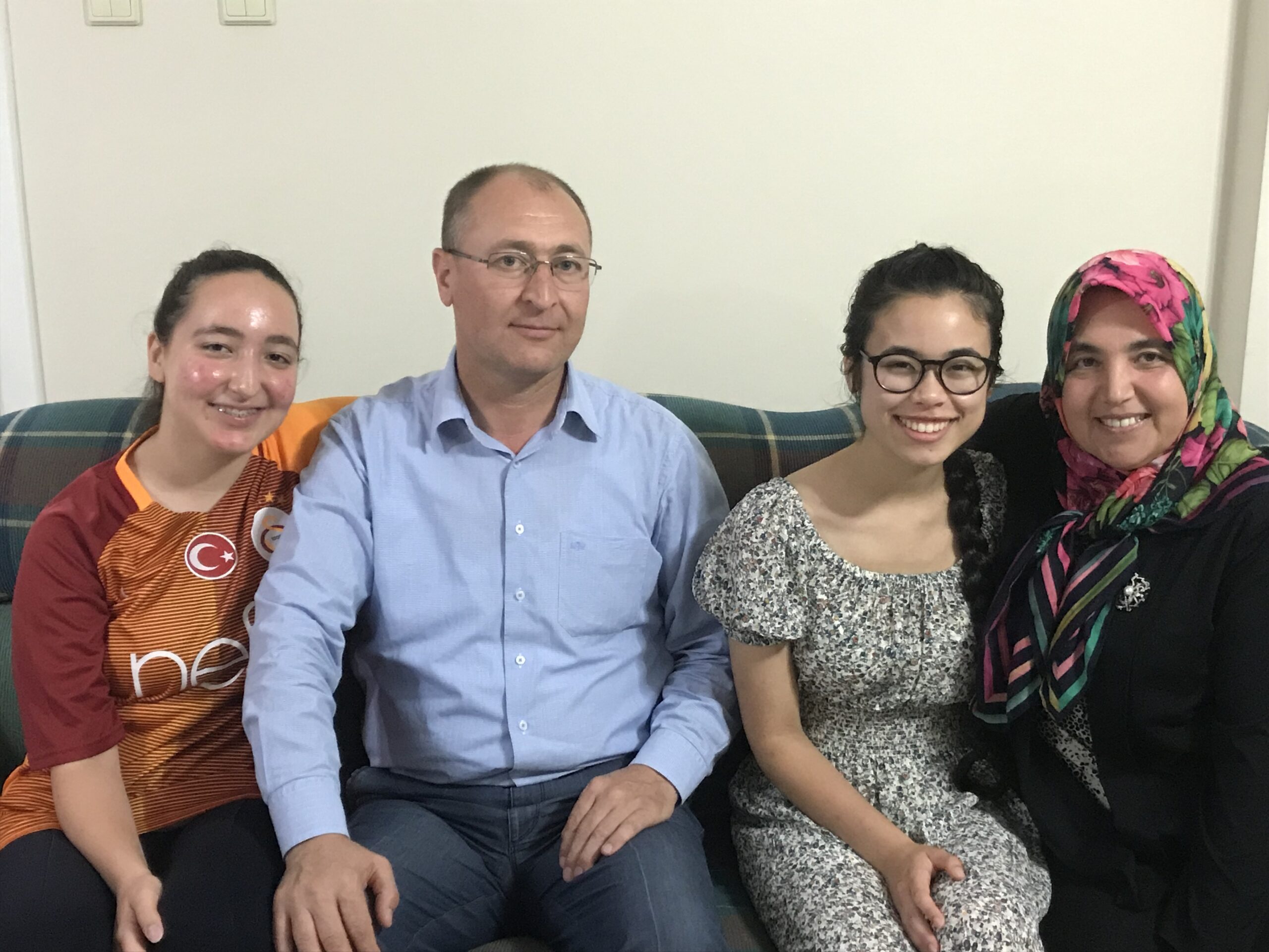 Students have picture taken at consulate in Istanbul.