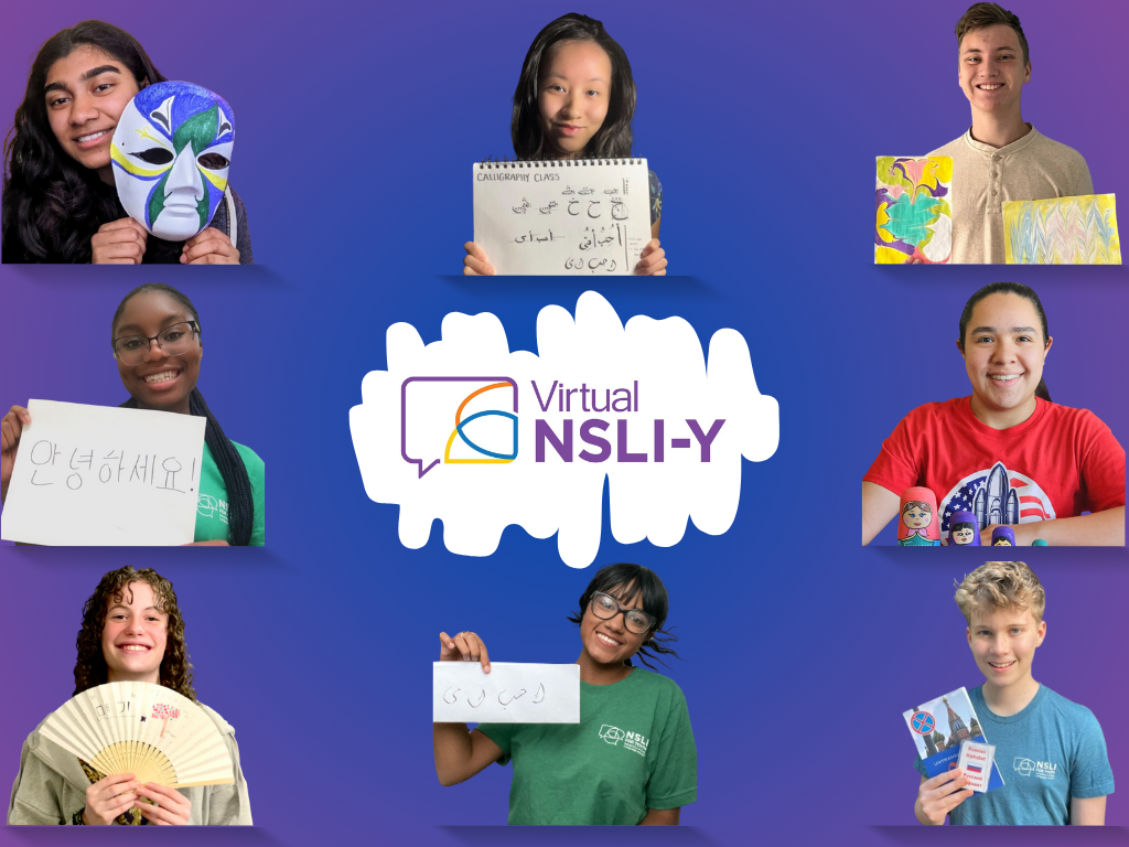 Virtual NSLI-Y students with class projects