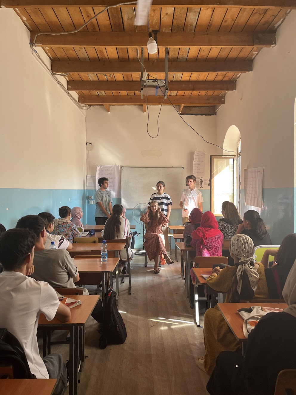 Students in their classroom in Tajikistan