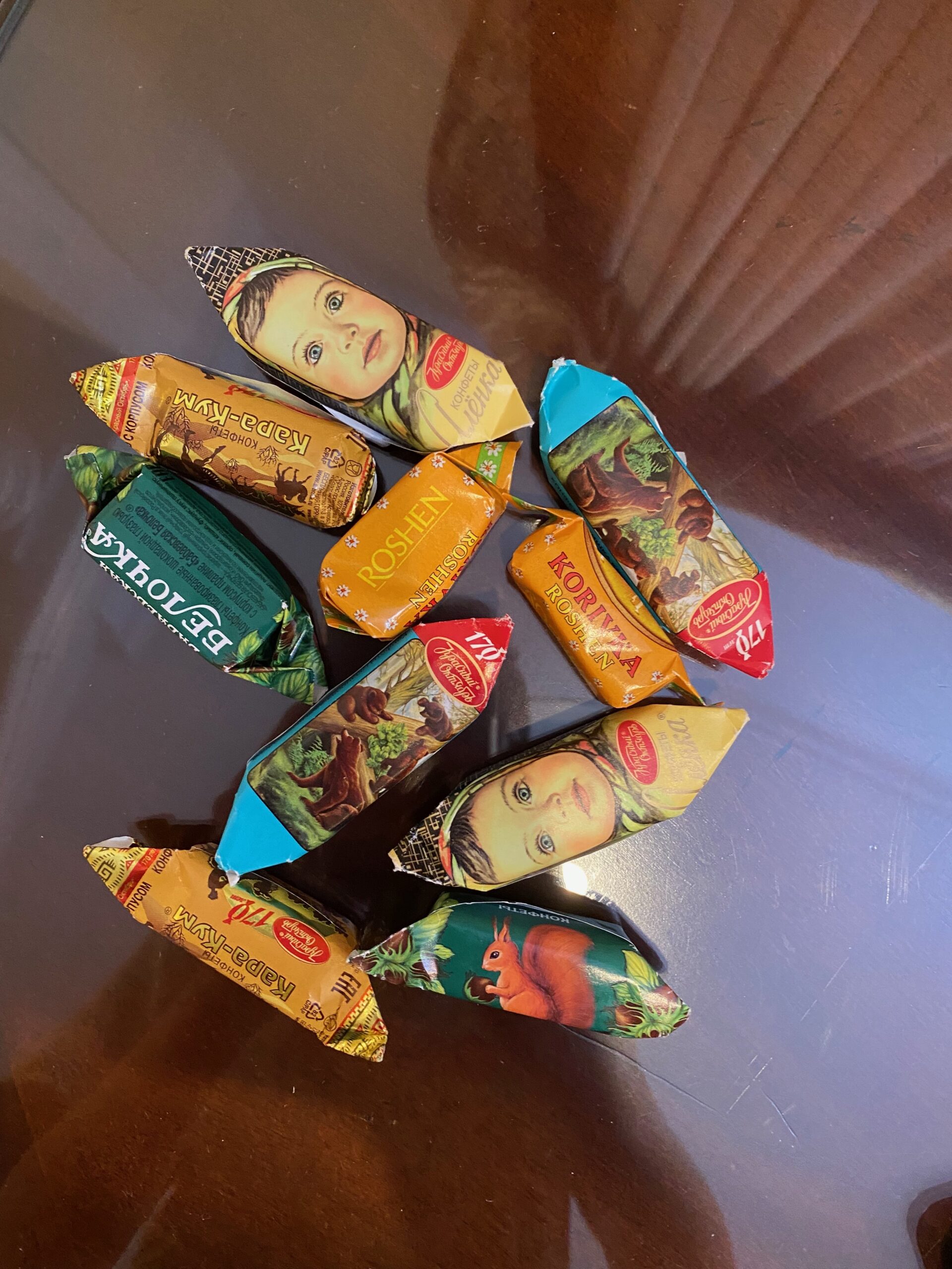 Image of wrapped Russian candies