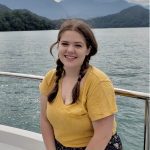 image of olivia on a boat