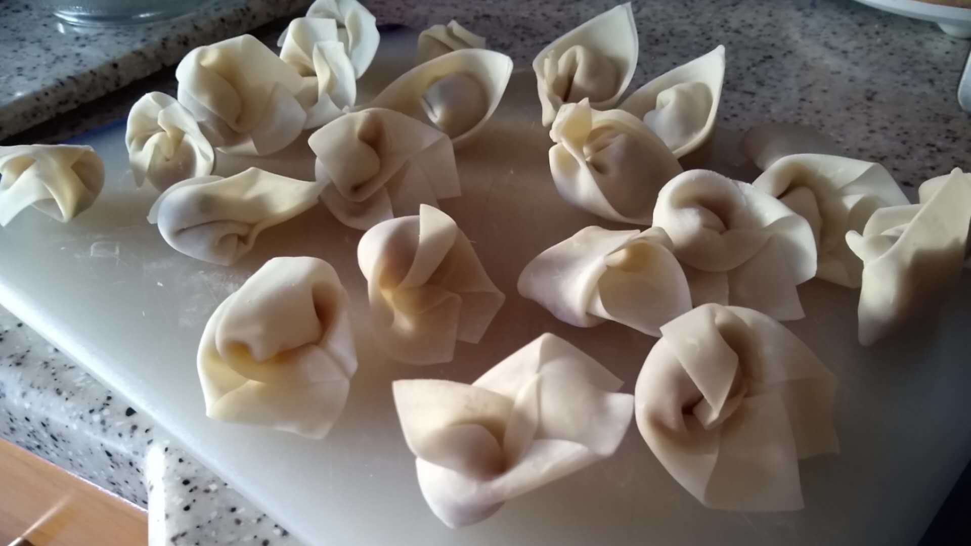 Tasmin's dumplings before cooking